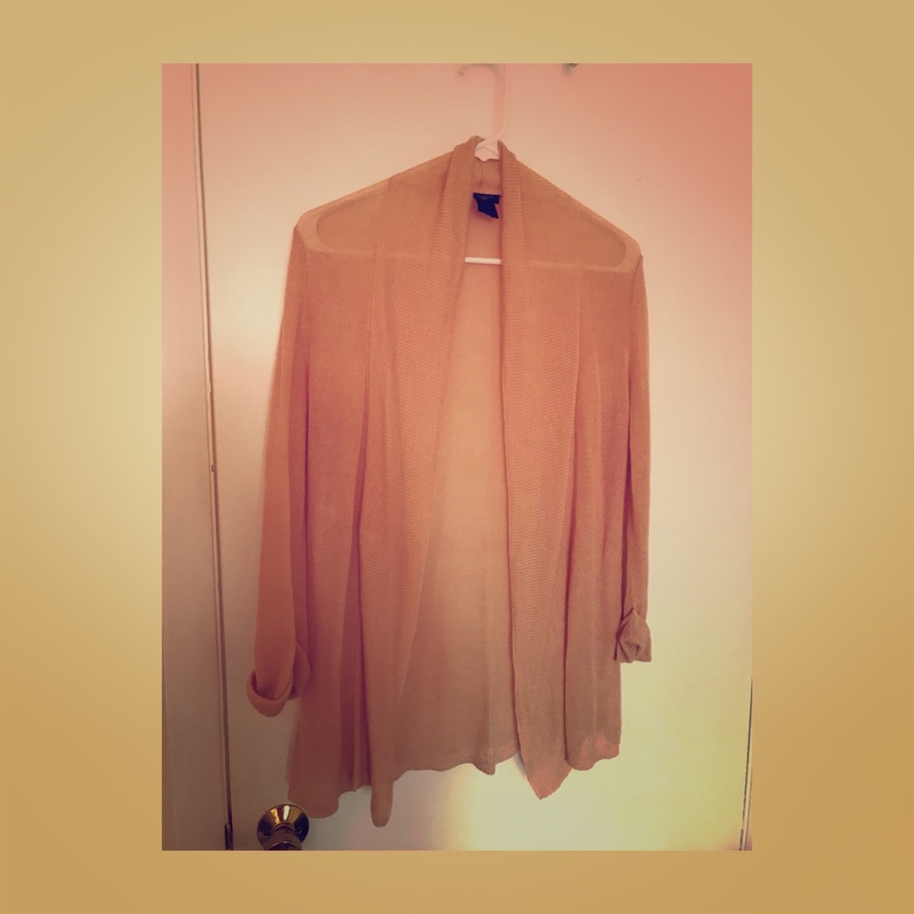 Ann Taylor Coral Open Sweater